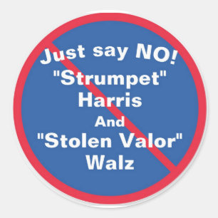 Strumpet en gestolen moed ronde sticker