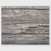 Strustige houten strandpanelen cadeaupapier (Vlak)