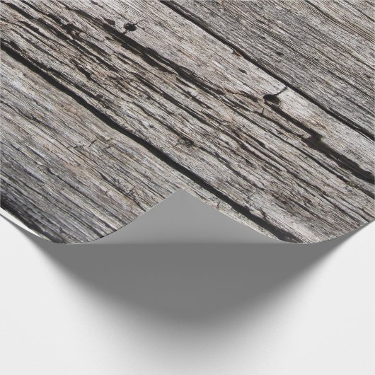 Strustige houten strandpanelen cadeaupapier (Hoek)