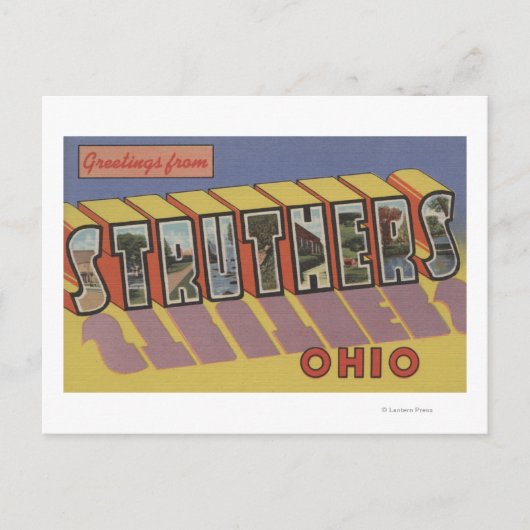 Struthers, Ohio - Grote lettertjes Briefkaart (Voorkant)