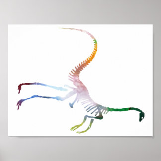 struthiomimus skelet poster