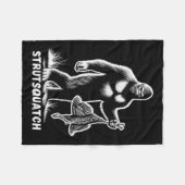 Strutsquatch Bigfoot Sasquatch Grappige Jeugd Turk Fleece Deken (Voorkant (Horizontaal))