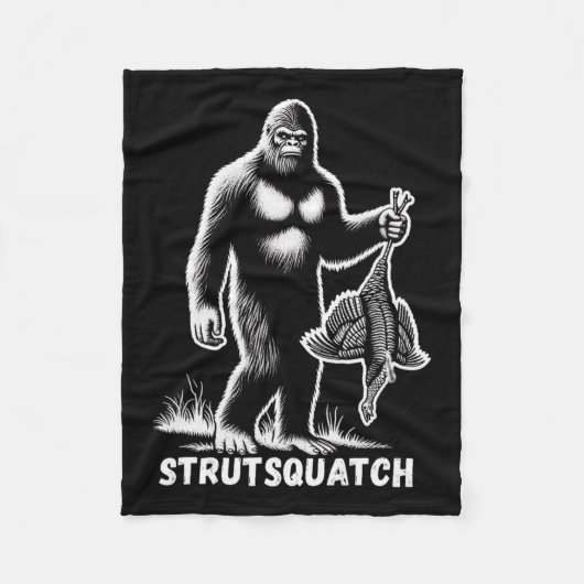 Strutsquatch Bigfoot Sasquatch Grappige Jeugd Turk Fleece Deken (Voorkant)