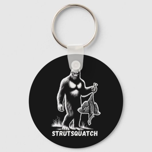 Strutsquatch Bigfoot Sasquatch Grappige Jeugd Turk Sleutelhanger (Voorkant)