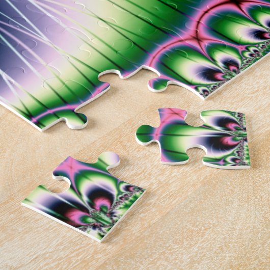 Strutting Peacock Fractal Abstracte Kunst Legpuzzel (Zijkant)