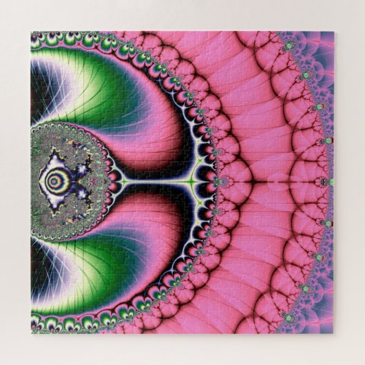 Strutting Peacock Fractal Abstracte Kunst Legpuzzel (Horizontaal)