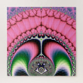 Strutting Peacock Fractal Abstracte Kunst Legpuzzel (Verticaal)