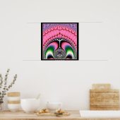 Strutting Peacock Fractal Poster (Keuken)