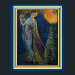 "Strutting Peacock" Presentator art Deco 16 x 20 Poster<br><div class="desc">Colorful Art Deco Print - "Strutting Peacock" door Gene Pressler</div>