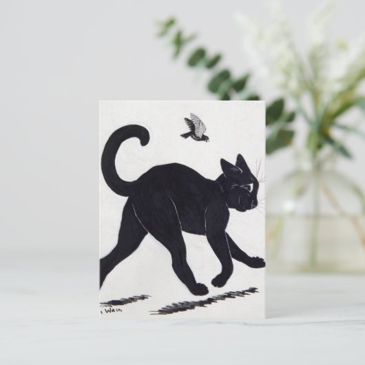 Strutting Tom Cat by Louis Wain Briefkaart (Staand voorkant)