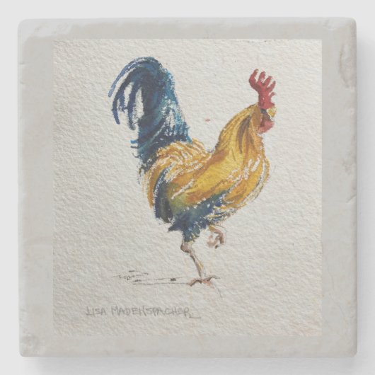 Struutung Rooster-Onderzetter Stenen Onderzetter (Voorkant)