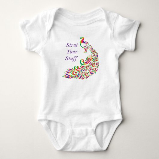 Struw je mooie Peacock T-shirt (Voorkant)