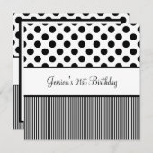 Struzies van Birthday Party, zwart en wit Kaart (Voorkant / Achterkant)