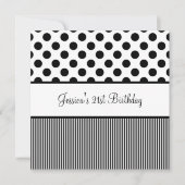 Struzies van Birthday Party, zwart en wit Kaart (Voorkant)