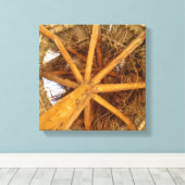 Strw Umbrella Canvas Afdruk (Insitu (Houten vloer))