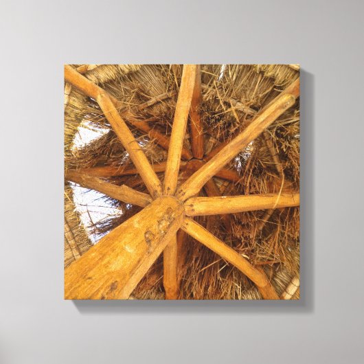 Strw Umbrella Canvas Afdruk (Voorkant)