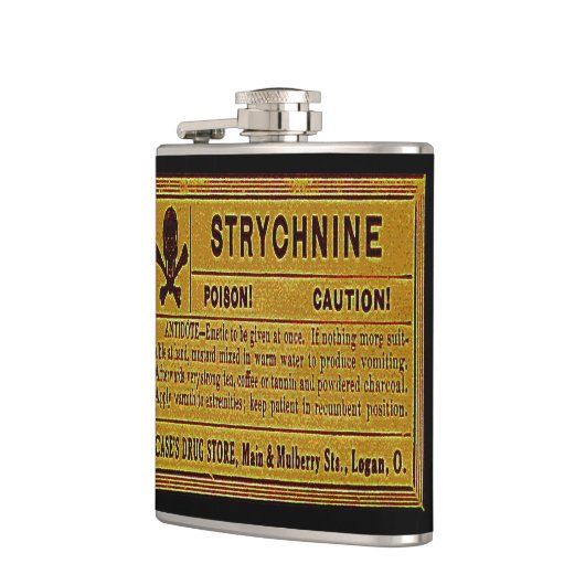  Strychnine Poison Label Heupfles (Links)