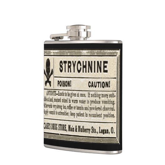 Strychnine Poison Label Heupfles (Links)