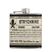  Strychnine Poison Label Heupfles (Voorkant)