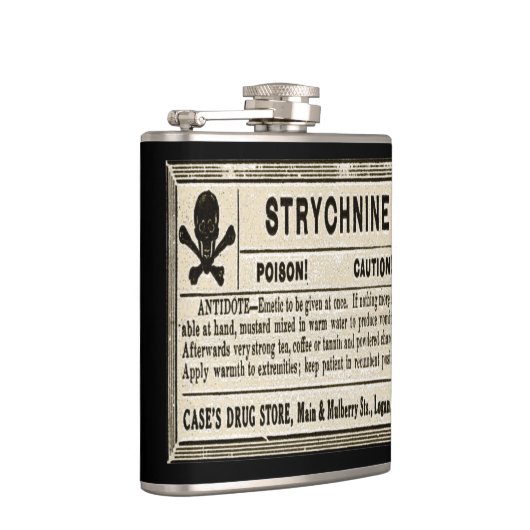  Strychnine Poison Label Heupfles (Rechts)