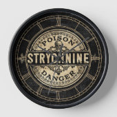 Strychnine  stijl gif-label klok (Voorkant)