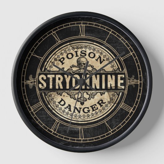 Strychnine  stijl gif-label klok (Voorkant)
