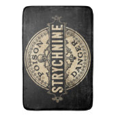 Strychnine stijlgifteetiket badmat (Voorkant Verticaal)