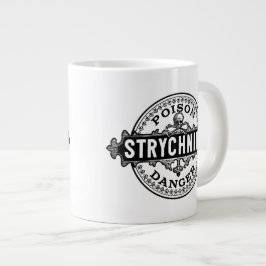 Strychnine stijlgifteetiket grote koffiekop