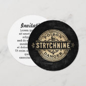 Strychnine  stijlgifteetiket kaart (Voorkant / Achterkant)