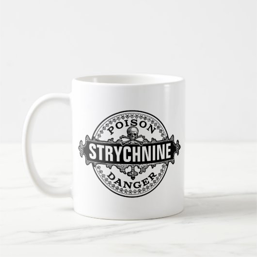 Strychnine  stijlgifteetiket mok (Links)