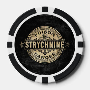 Strychnine  stijlgifteetiket pokerchips