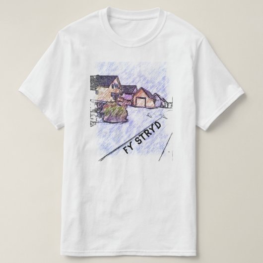 stryd | mijn straat in Welsh T-shirt (Design voorkant)