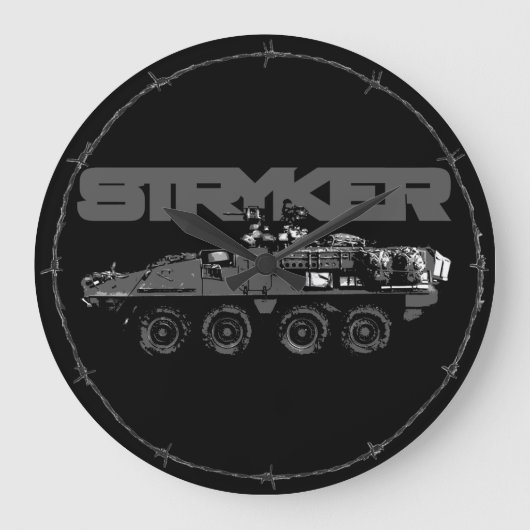 Stryker ronde (grote) wandklok (Voorkant)