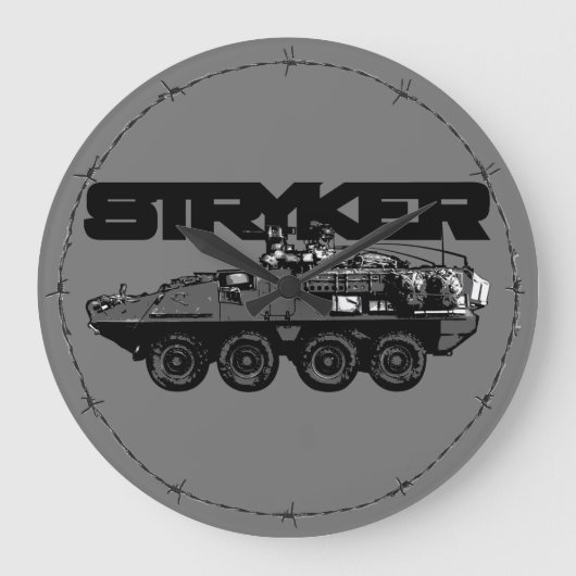 Stryker ronde (grote) wandklok (Voorkant)