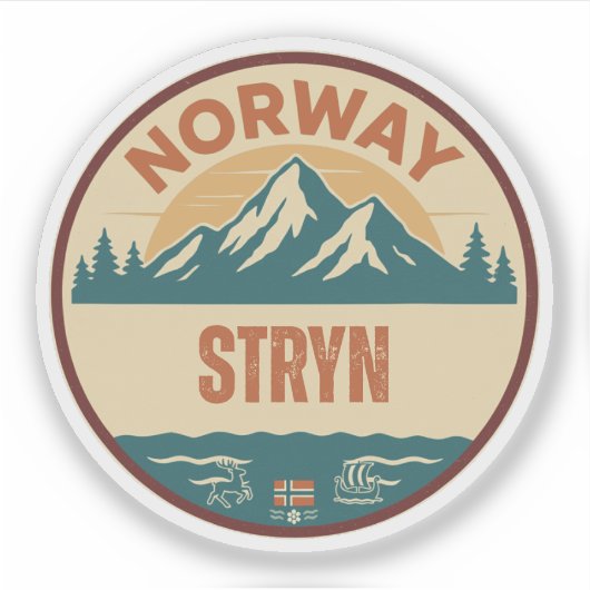 Stryn, Noorwegen Noorwegen Sticker (Voorkant)