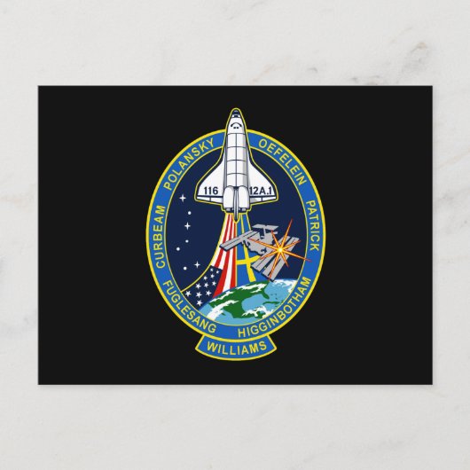 STS 116 Mission Patch Briefkaart (Voorkant)