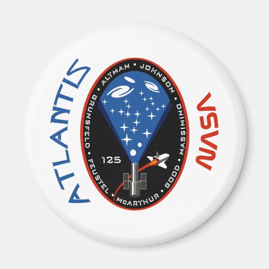 STS 125 Atlantis Magneet (Voorkant)
