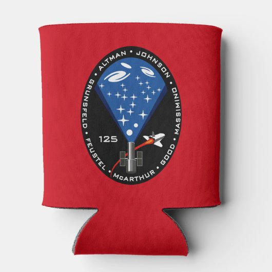 STS 125 Hubble Space Telescope Mission Patch Blikjeskoeler (Achterkant)