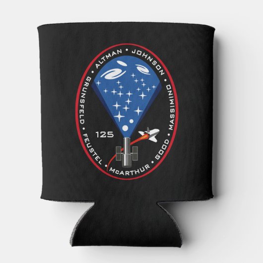 STS 125 Hubble Space Telescope Mission Patch Blikjeskoeler (Achterkant)