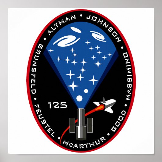 STS 125 Mission Patch Poster (Voorkant)