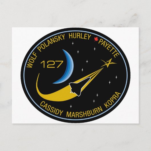 STS-127 Mission Patch Briefkaart (Voorkant)