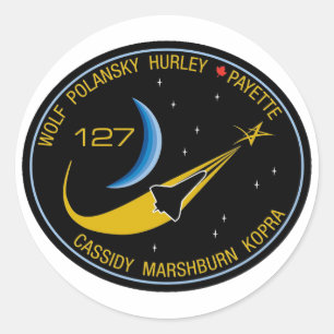 STS-127 Mission Patch Ronde Sticker