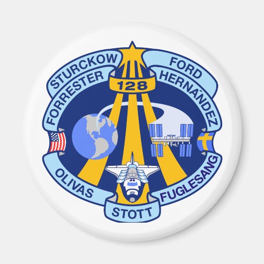 STS-128 Mission Patch Magneet (Voorkant)
