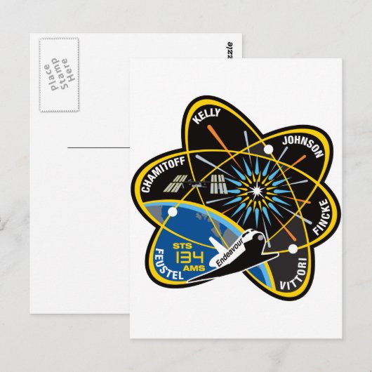 STS 134 Endeavor Briefkaart (Voorkant / Achterkant)