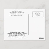 STS-134_Official_Crew_Foto Briefkaart (Achterkant)