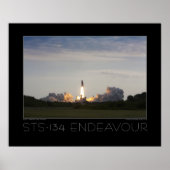 STS-134 Space Shuttle Endeavor Poster (Voorkant)
