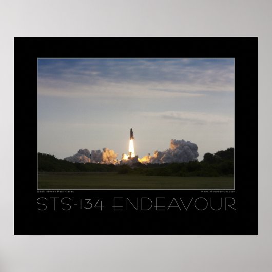 STS-134 Space Shuttle Endeavor Poster (Voorkant)