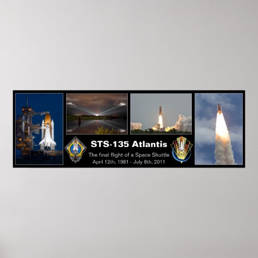 STS-135 Atlantis Poster van de Definitieve Vliegin (Voorkant)