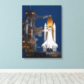 STS-135 nacht voor lancering verpakt canvas (Insitu (Houten vloer))