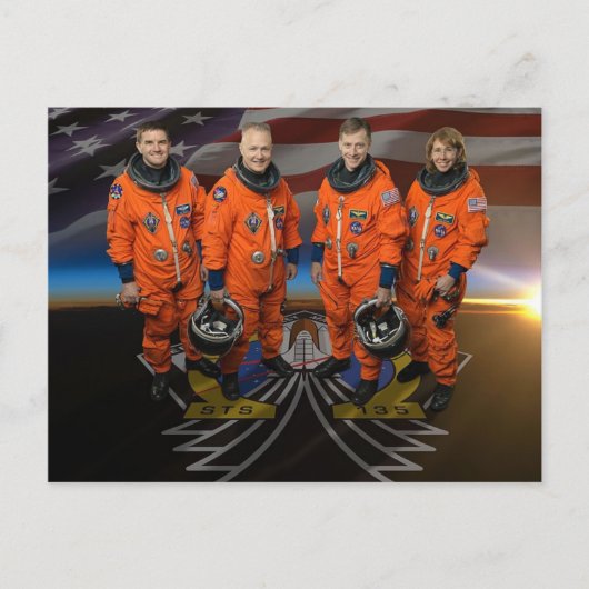 STS-135_Official_Crew_Foto Briefkaart (Voorkant)